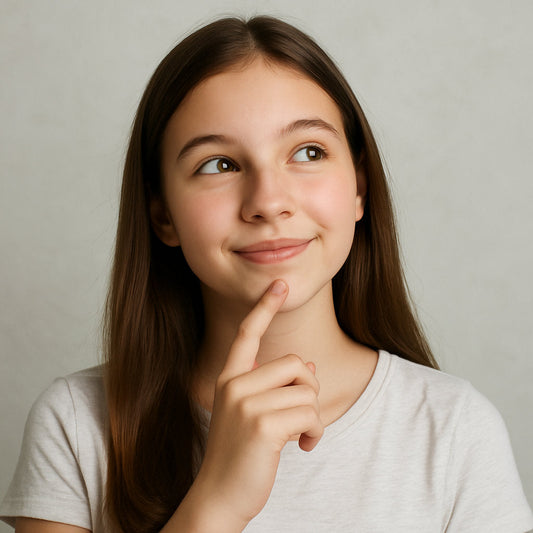 Picture of teen pondering the question "Why do we still shave?"