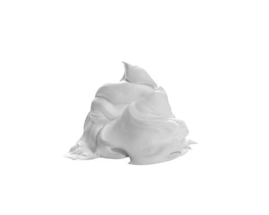 Shaving cream on a white background