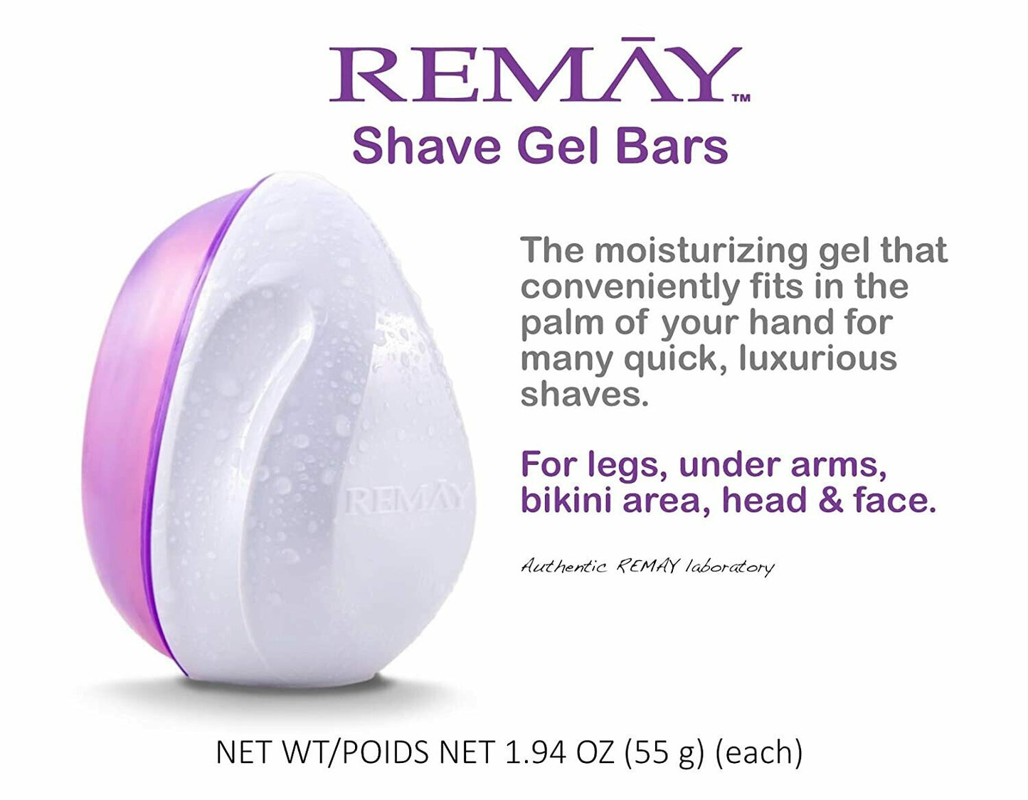 REMAY Glide Shave | Shave Gel Bar (2 PACK)